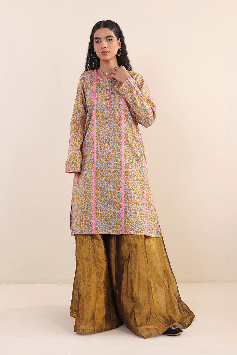 Generation - Carnation Kurta - Sky Blue - Lawn - 1 Piece
