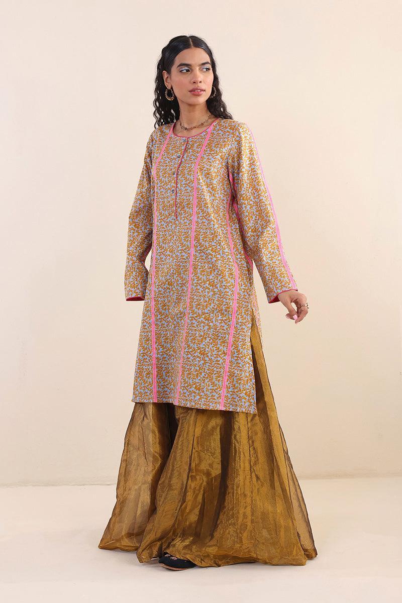 Generation - Carnation Kurta - Sky Blue - Lawn - 1 Piece