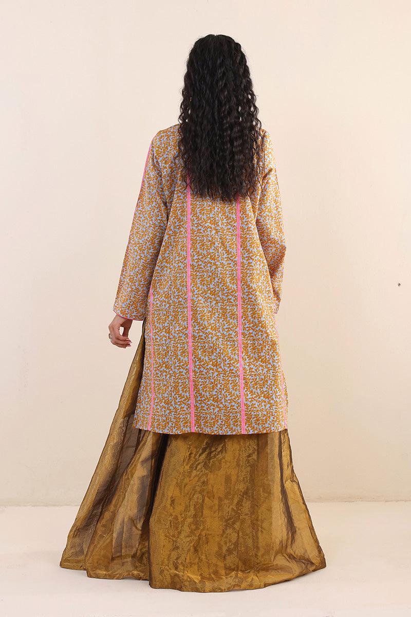 Generation - Carnation Kurta - Sky Blue - Lawn - 1 Piece