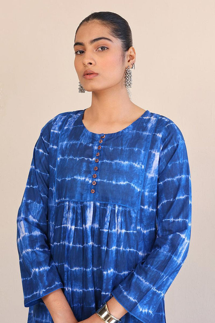 Generation - Mehtab Tie & dye Set - Blue - Lawn - 2 Piece