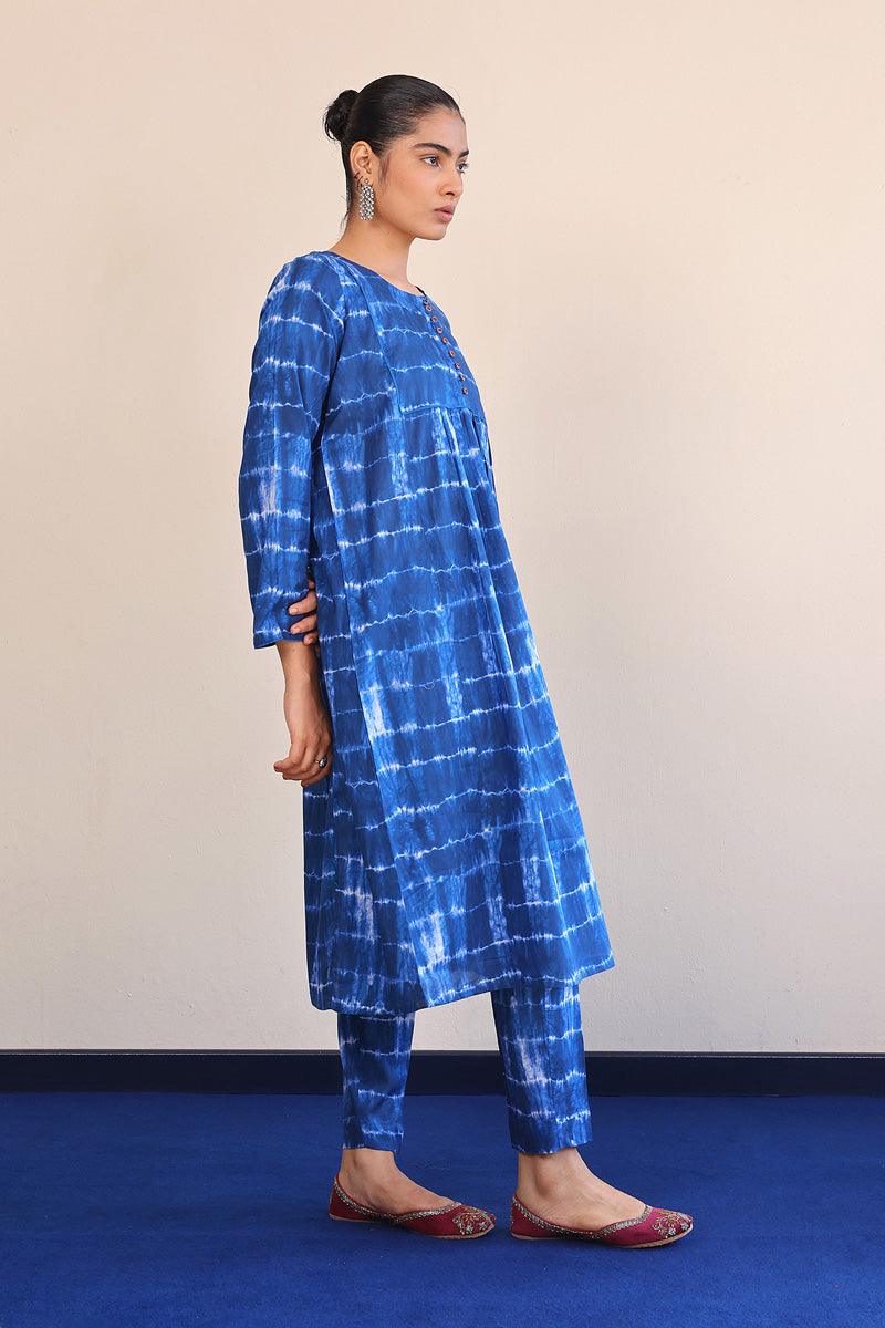 Generation - Mehtab Tie & dye Set - Blue - Lawn - 2 Piece