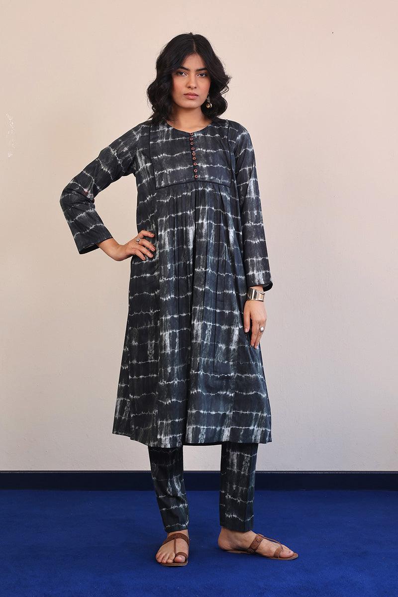 Generation - Mehtab Tie & dye Set - Grey - Lawn - 2 Piece
