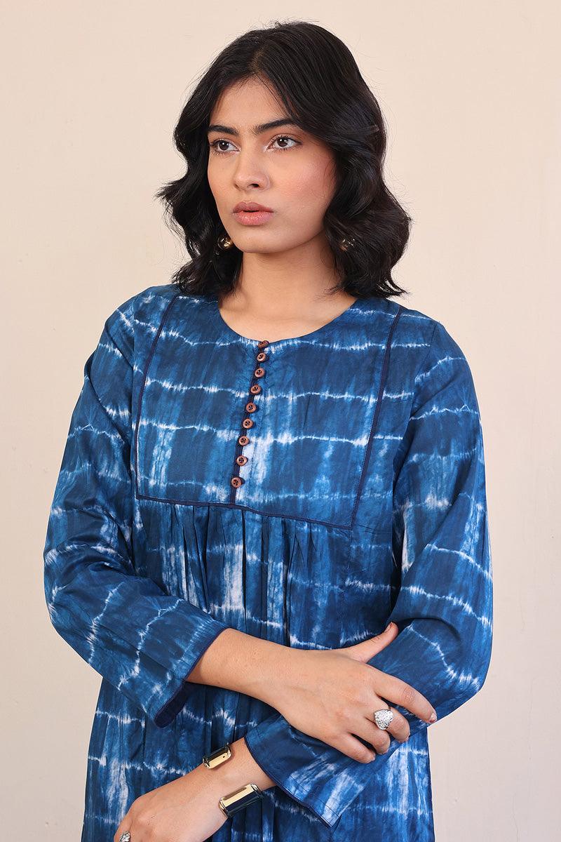 Generation - Mehtab Tie & dye Set - Teal - Lawn - 2 Piece