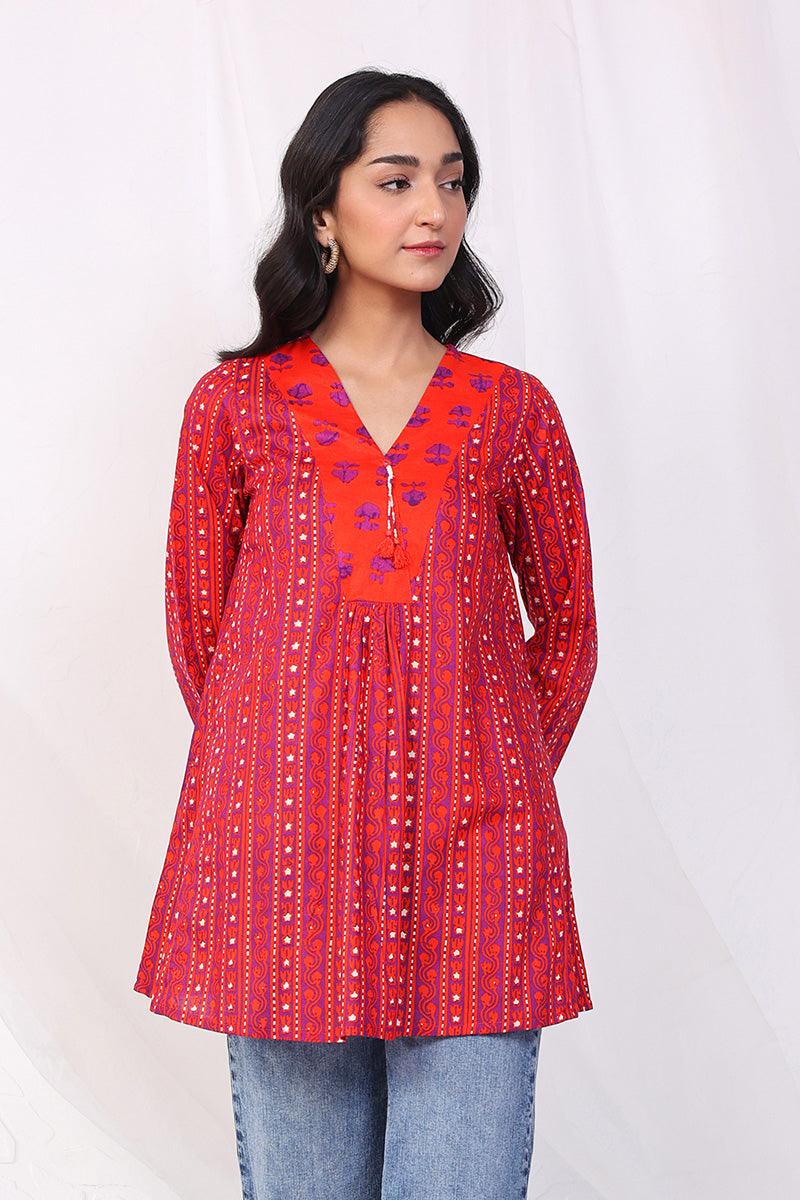 Generation - Mushrooms Top - Red - Lawn - 1 Piece