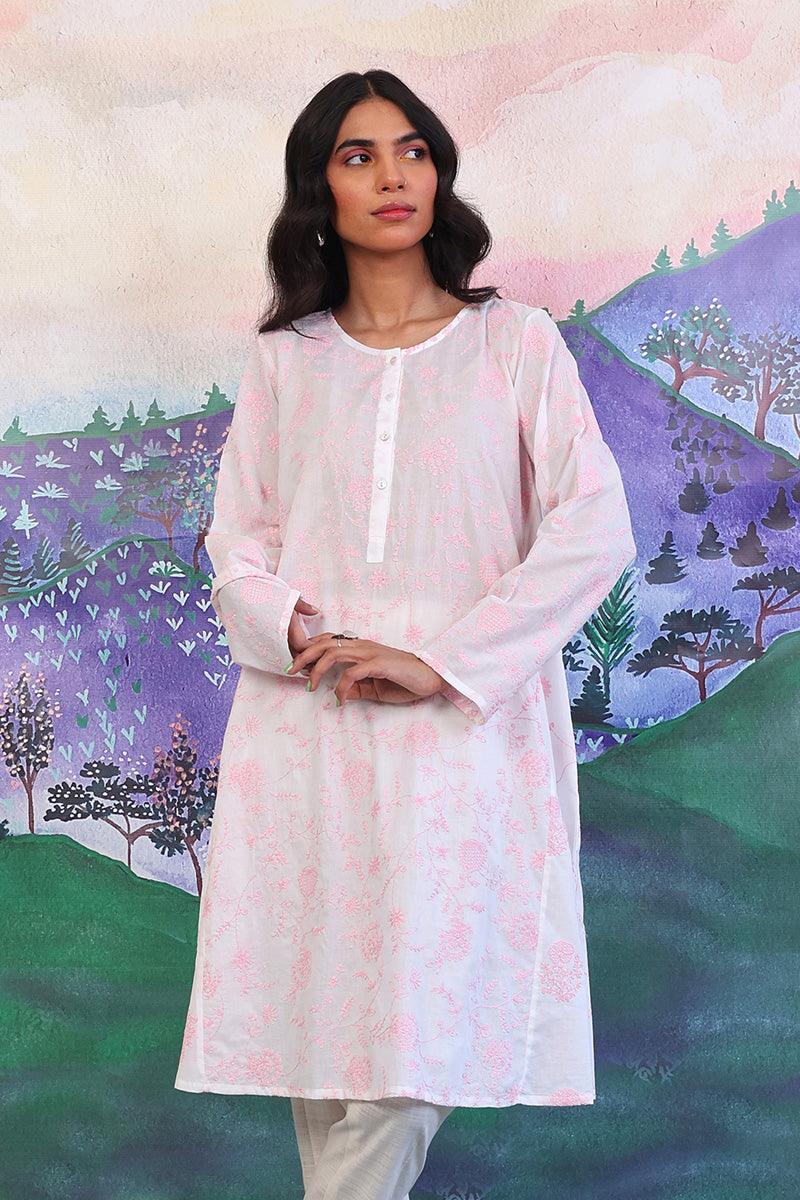 Generation - Bahar Embroidered Kurta - Red - Lawn - 1 Piece