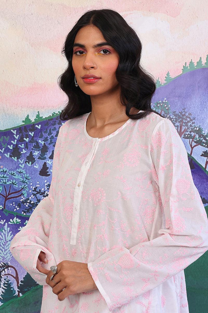 Generation - Bahar Embroidered Kurta - Red - Lawn - 1 Piece