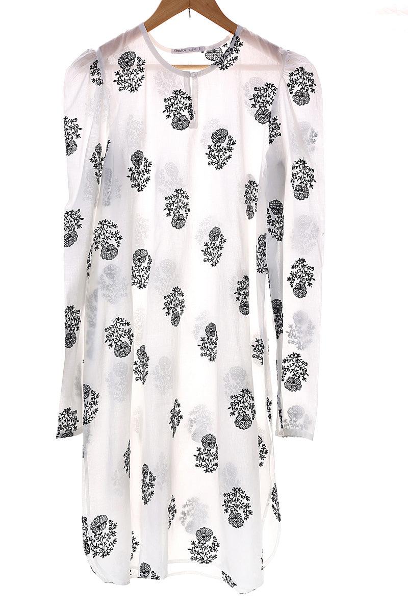 Generation - Bahar Puff Sleeves Kurta - Black - Lawn - 1 Piece