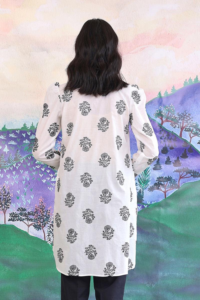 Generation - Bahar Puff Sleeves Kurta - Black - Lawn - 1 Piece