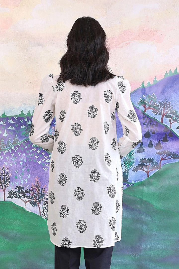 Generation - Bahar Puff Sleeves Kurta - Black - Lawn - 1 Piece