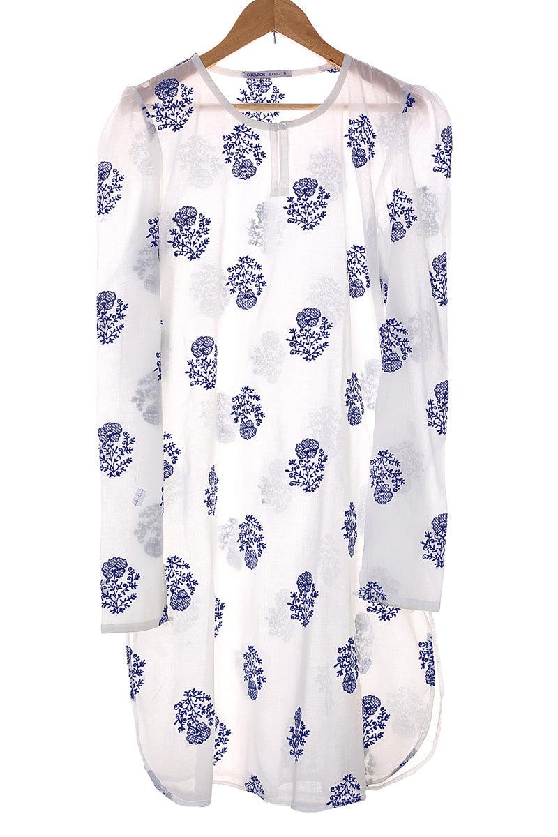 Generation - Bahar Puff Sleeves Kurta - Blue - Lawn - 1 Piece