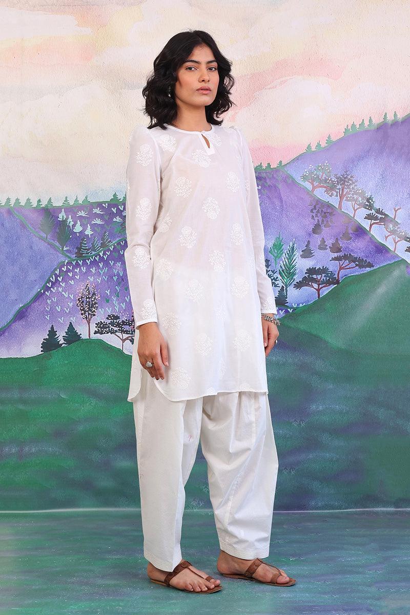 Generation - Bahar Puff Sleeves Kurta - White - Lawn - 1 Piece