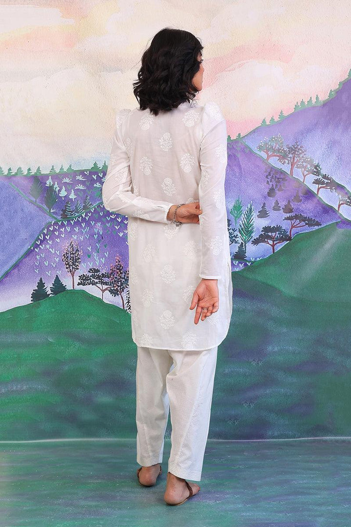 Generation - Bahar Puff Sleeves Kurta - White - Lawn - 1 Piece