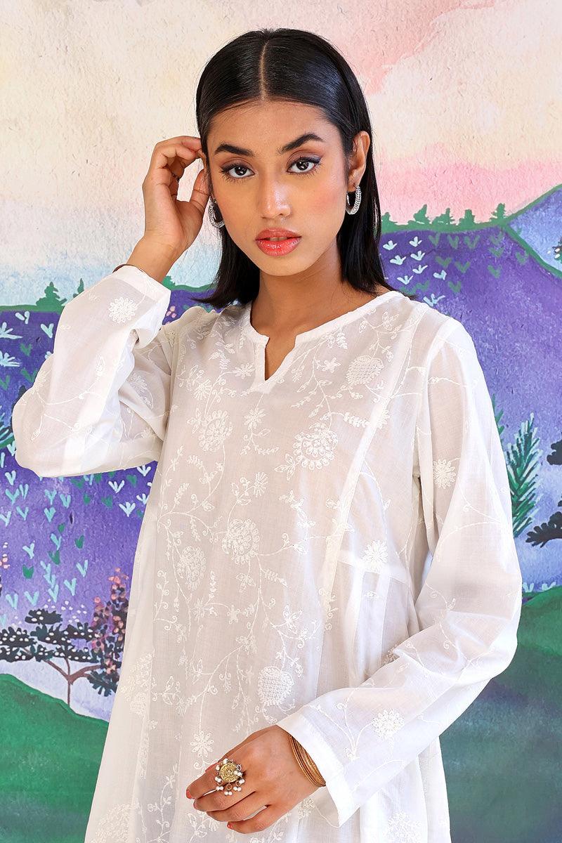 Generation - Bahar Embroidered Kurta - White - Lawn - 1 Piece