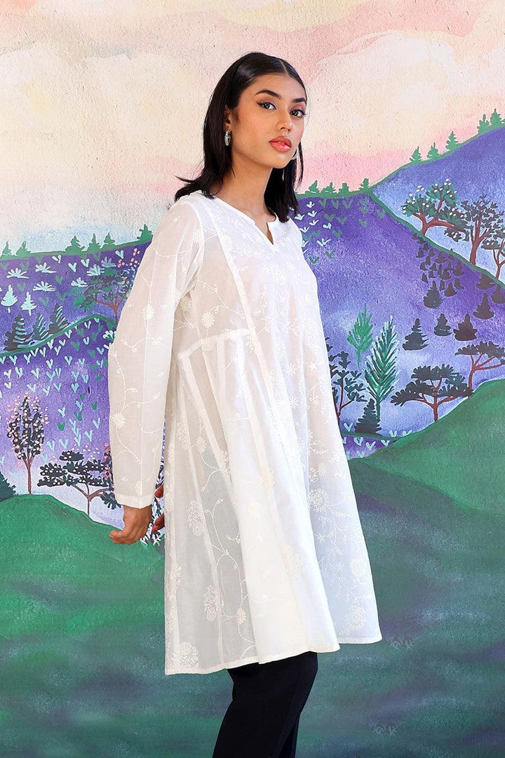 Generation - Bahar Embroidered Kurta - White - Lawn - 1 Piece