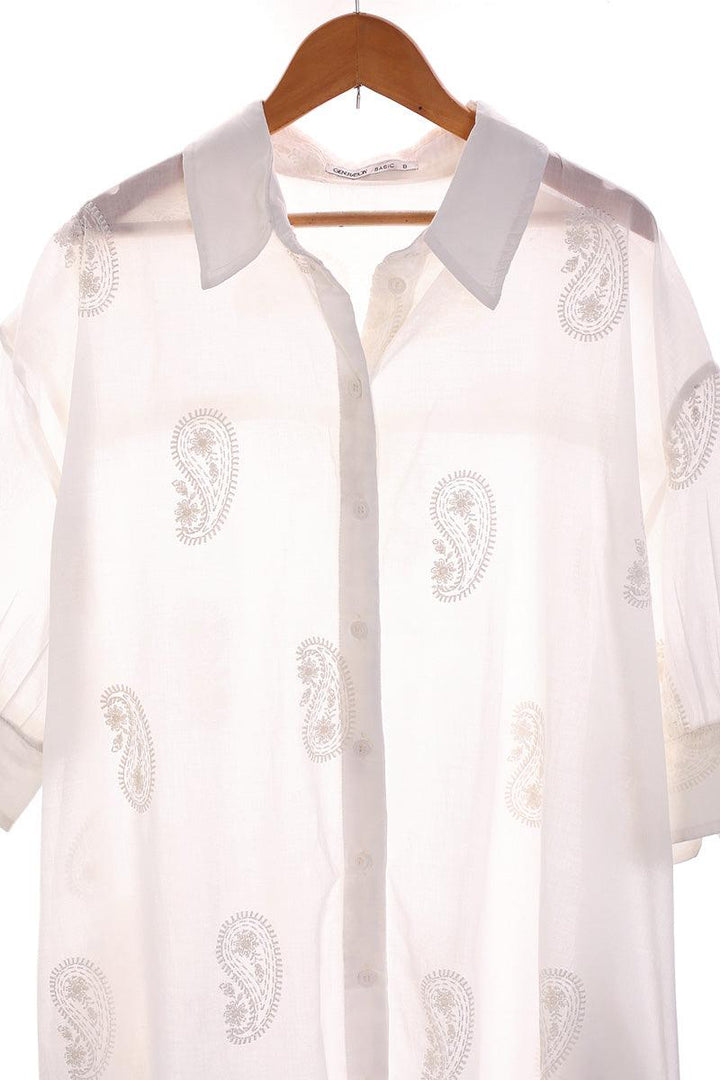 Generation - Bahar Collared Tunic - Cotton - White - 1 Piece