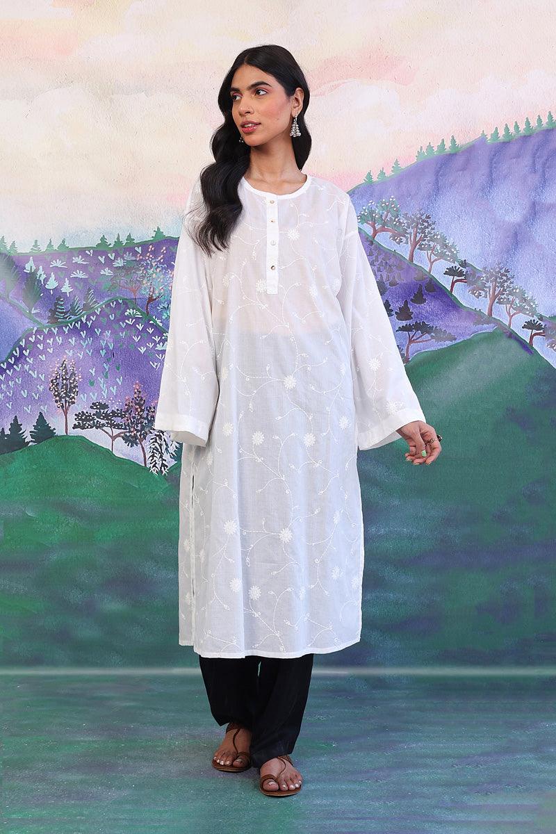 Generation - Bahar Embroidered Kurta - White - Lawn - 1 Piece