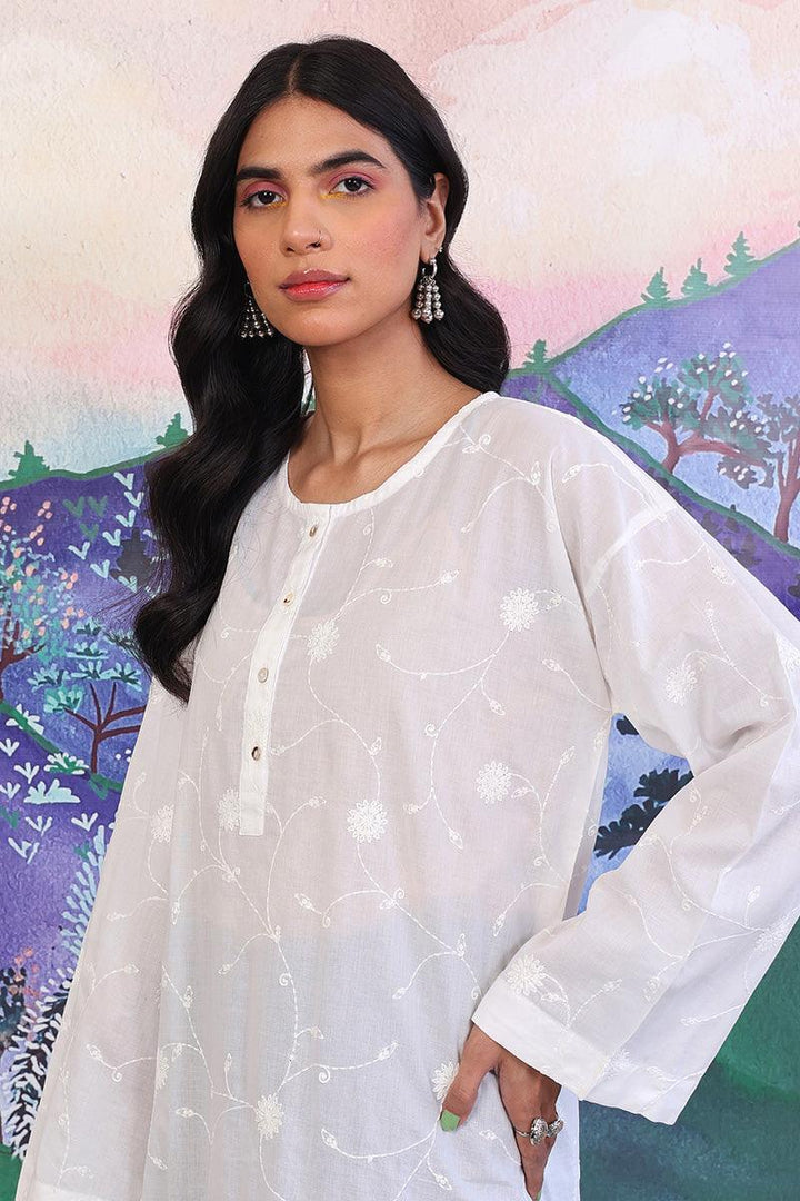 Generation - Bahar Embroidered Kurta - White - Lawn - 1 Piece