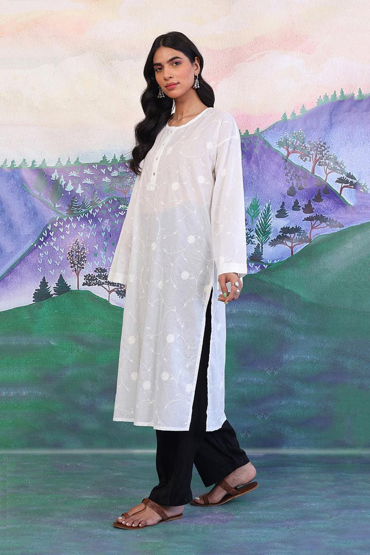 Generation - Bahar Embroidered Kurta - White - Lawn - 1 Piece