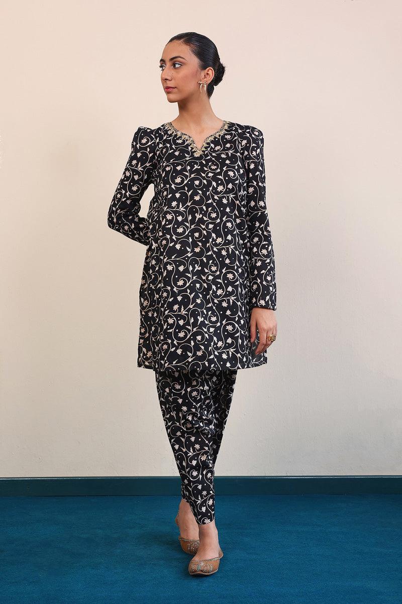 Generation - Mother Of Pearls Set - Black - Lawn - 2 Piece