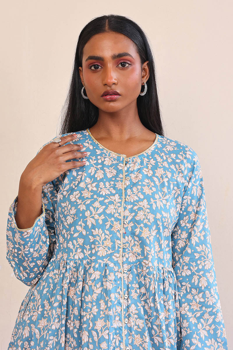 Generation - Mother of Pearls Dress - Blue - Lawn - 1 Piece