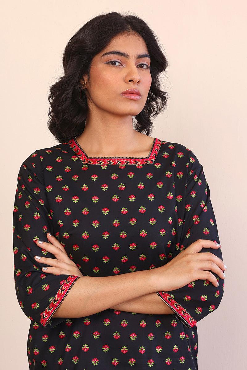 Generation - Afghani Floral 2-Piece - Black - Lawn