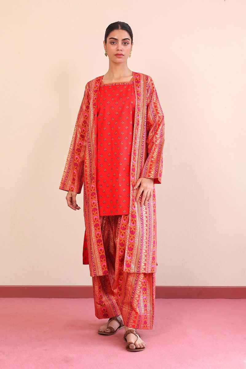 Generation - Afghani Jacket - Red - Lawn - 1 Piece