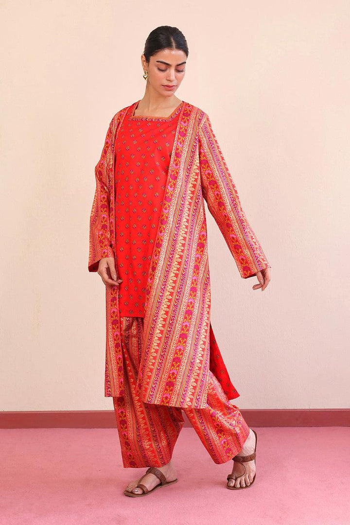 Generation - Afghani Jacket - Red - Lawn - 1 Piece