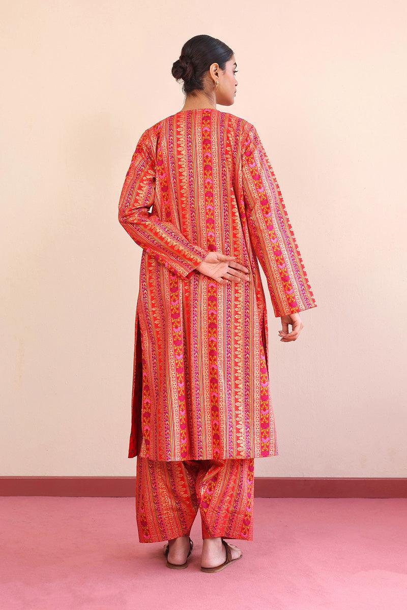 Generation - Afghani Jacket - Red - Lawn - 1 Piece