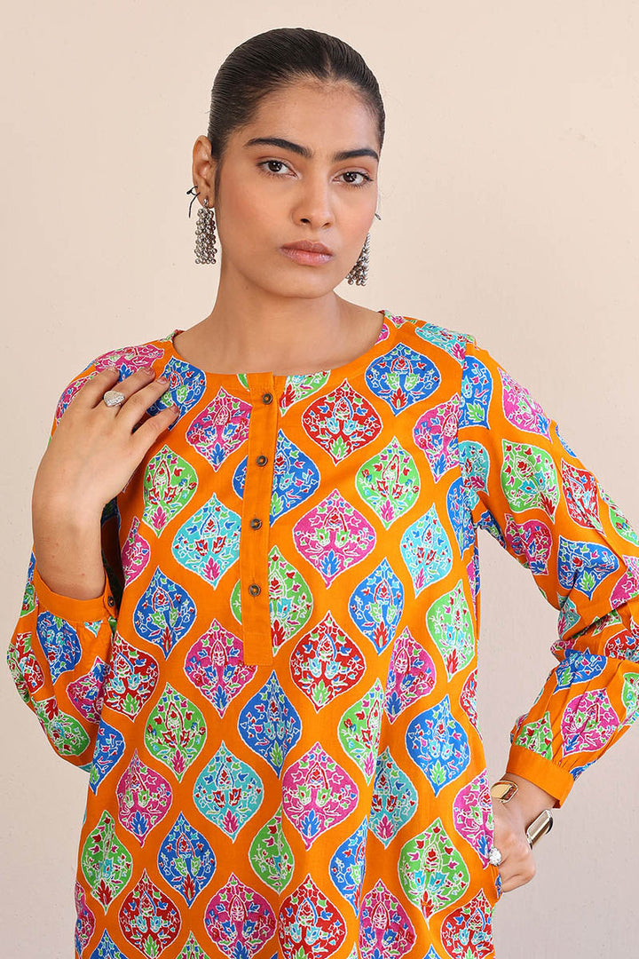Generation - Kanni Matching Set - Orange - Lawn - 2 Piece