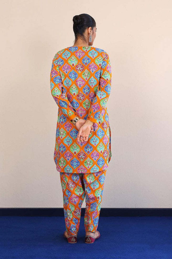 Generation - Kanni Matching Set - Orange - Lawn - 2 Piece
