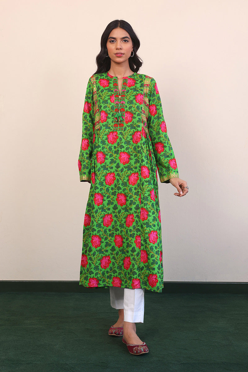 Generation - Afghani Dress - Green - Lawn - 1 Piece