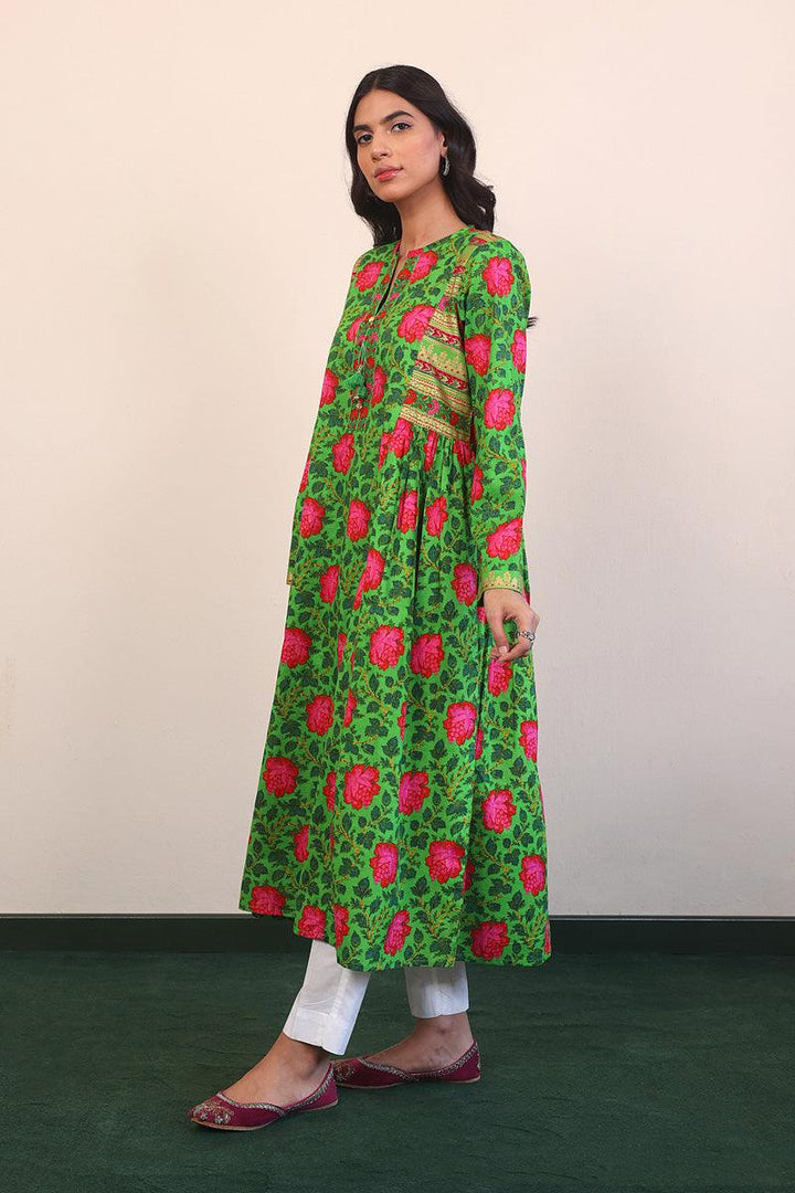 Generation - Afghani Dress - Green - Lawn - 1 Piece