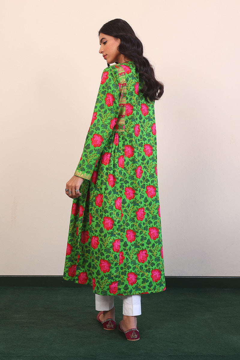 Generation - Afghani Dress - Green - Lawn - 1 Piece