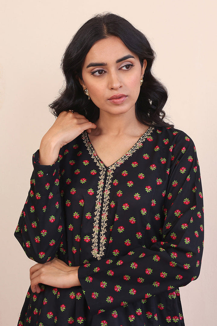 Generation - Afghani Flared Dress - Black - Lawn - 1 Piece