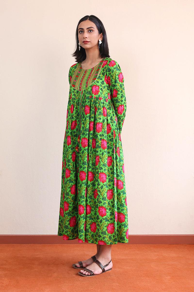 Generation - Afghani Dress - Green - Lawn - 1 Piece