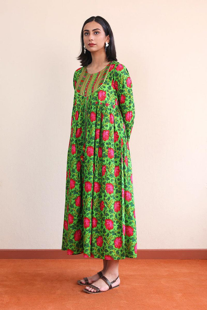 Generation - Afghani Dress - Green - Lawn - 1 Piece