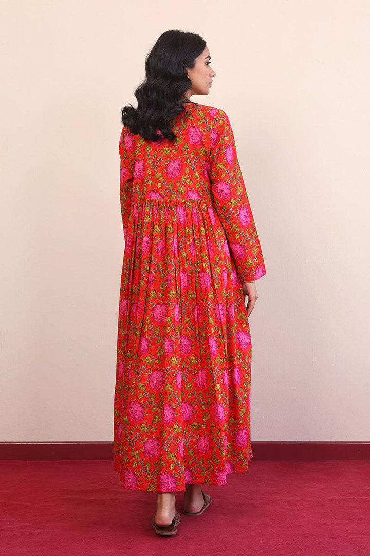 Generation - Afghani Dress - Red - Lawn - 1 Piece