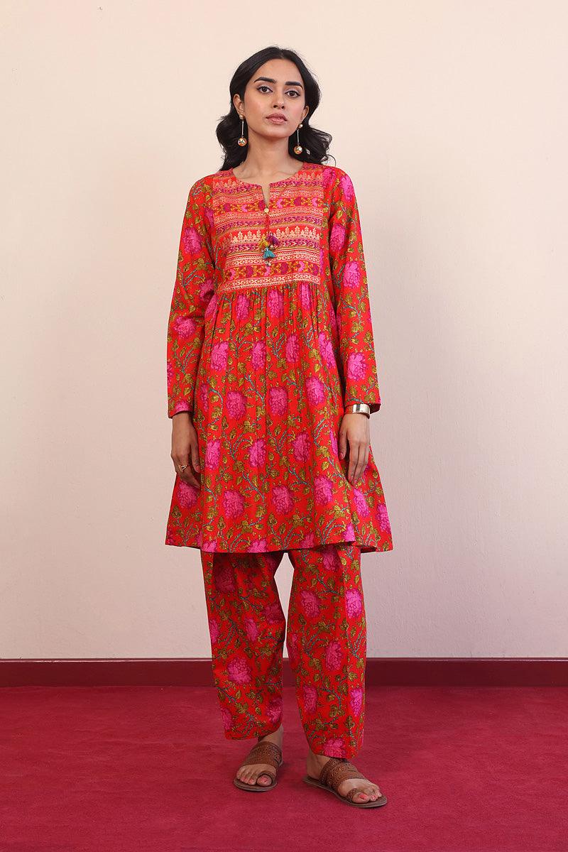 Generation - Afghani Set - Red - Lawn - 2 Piece