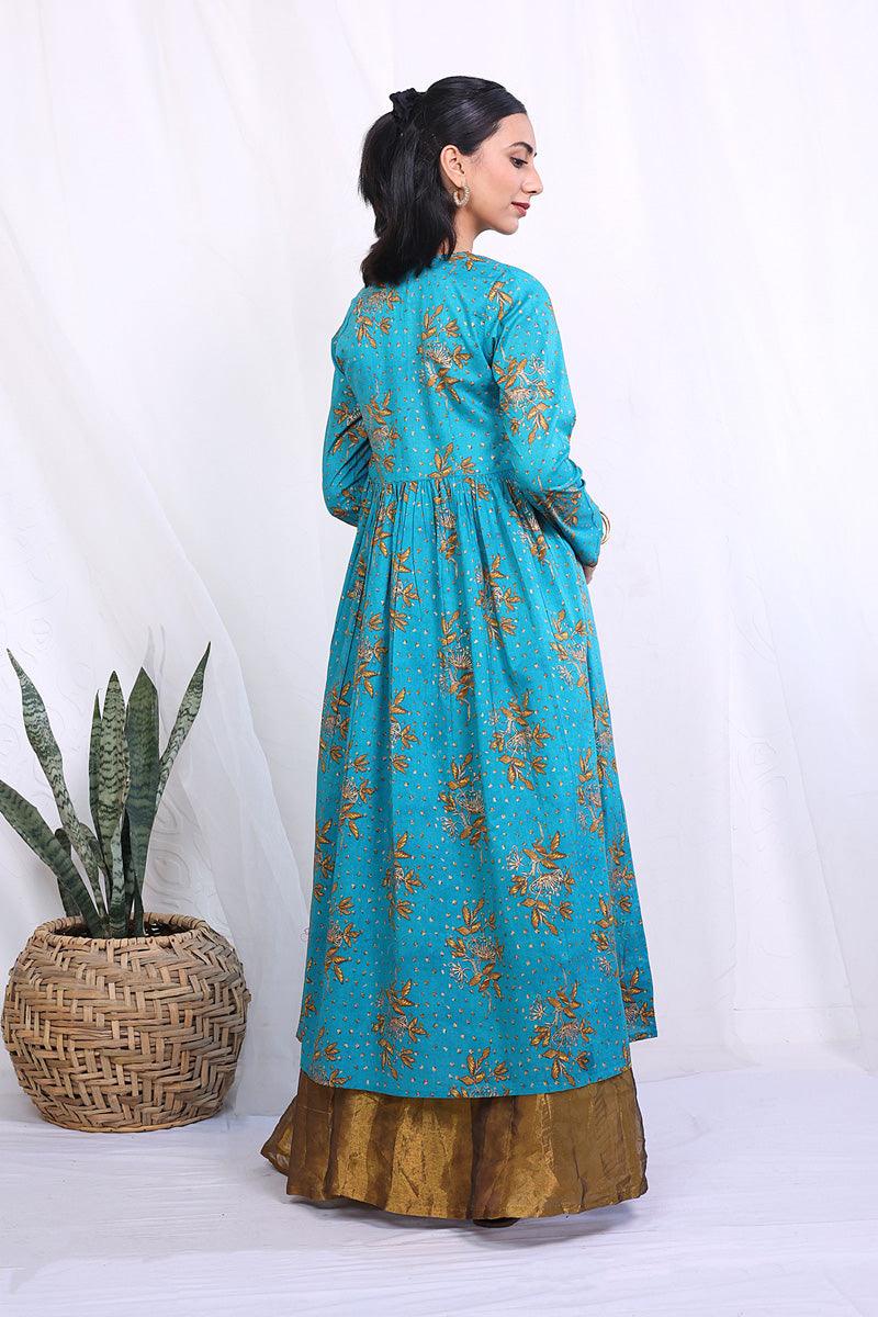 Generartion - Muqaish Dress - 1 Piece - Ferozi - Lawn