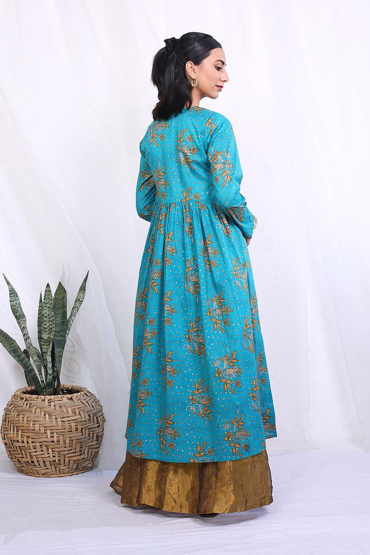 Generartion - Muqaish Dress - 1 Piece - Ferozi - Lawn