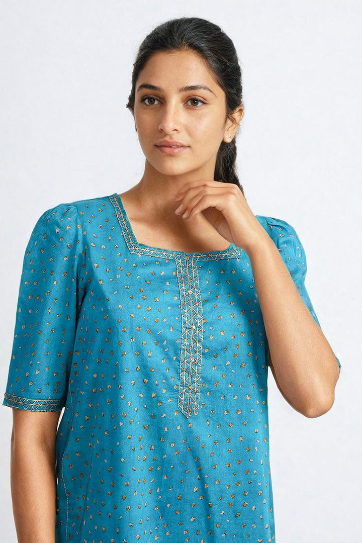 Generartion - Muqaish Set - 2 Piece - Ferozi - Lawn