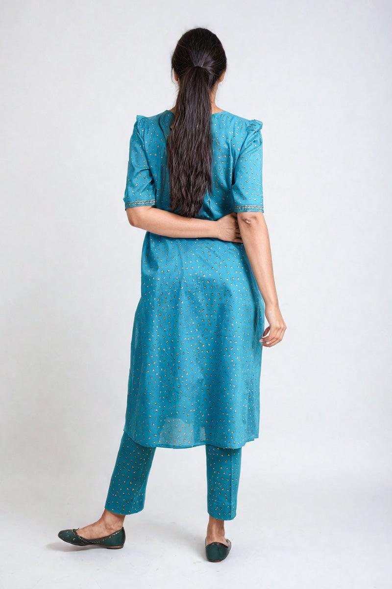Generartion - Muqaish Set - 2 Piece - Ferozi - Lawn
