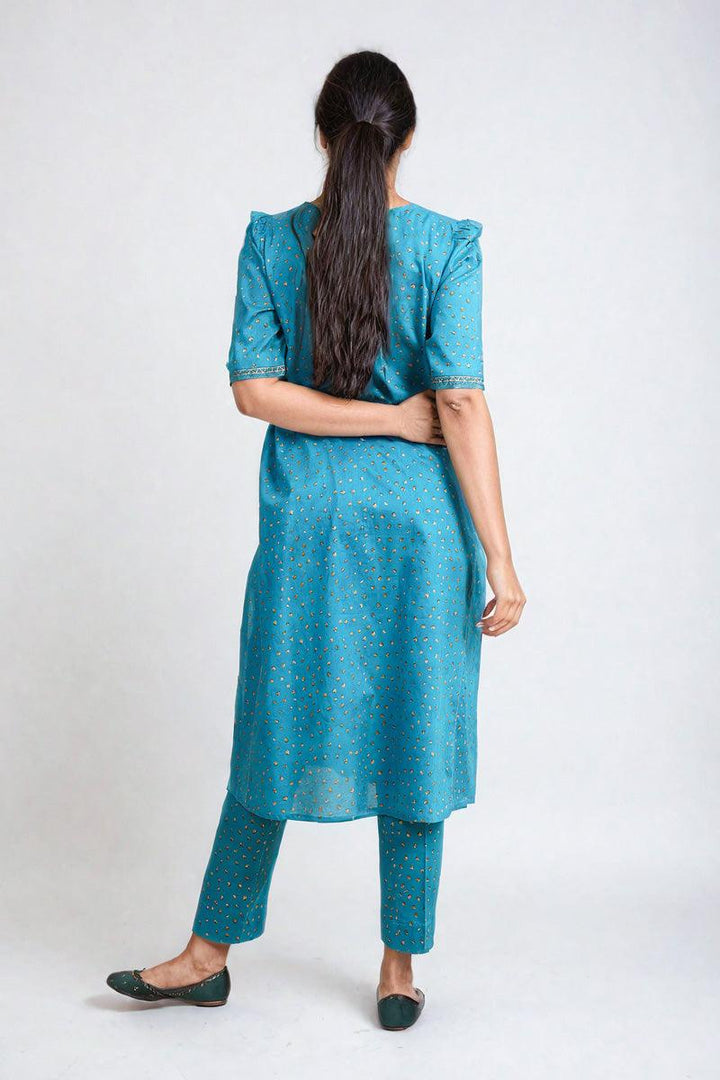 Generartion - Muqaish Set - 2 Piece - Ferozi - Lawn