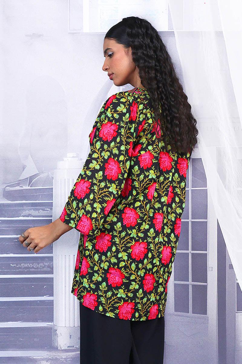 Generation - Afghani Kurta - Black - Lawn - 1 Piece