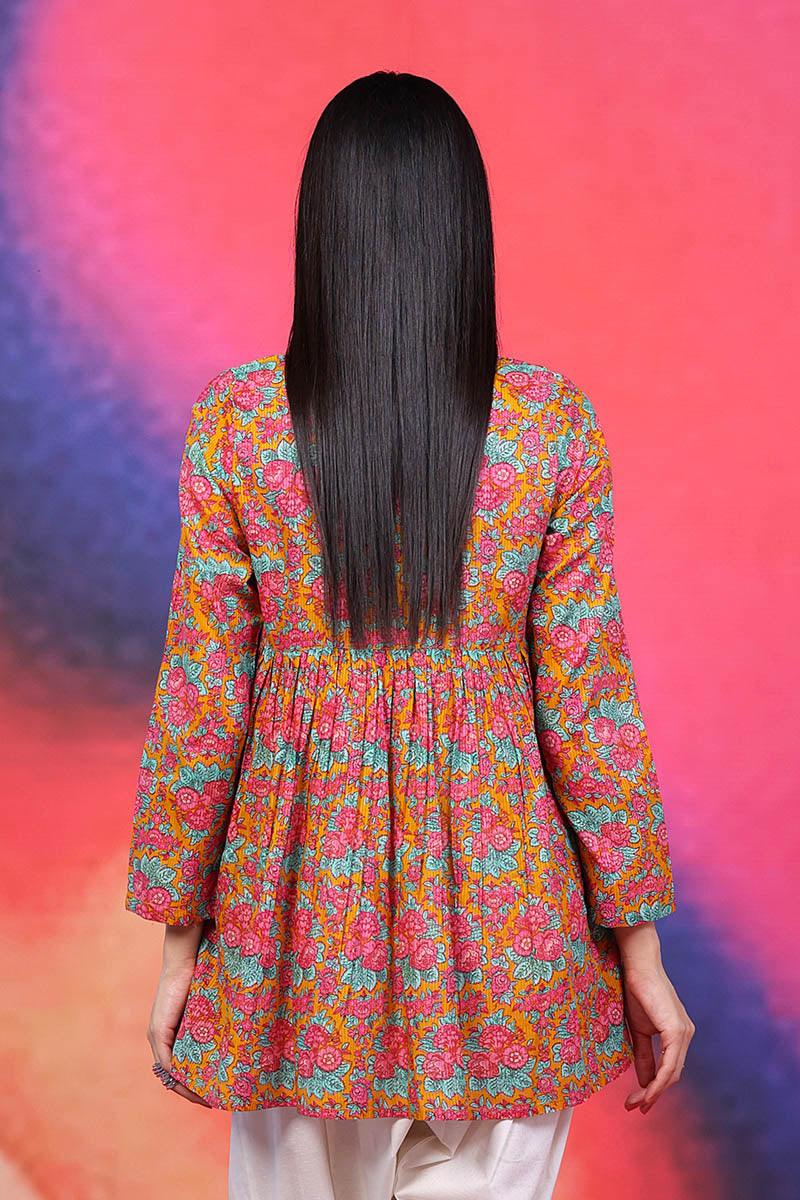 Generation - Summer Peplum - Mustard - Lawn - 1 Piece