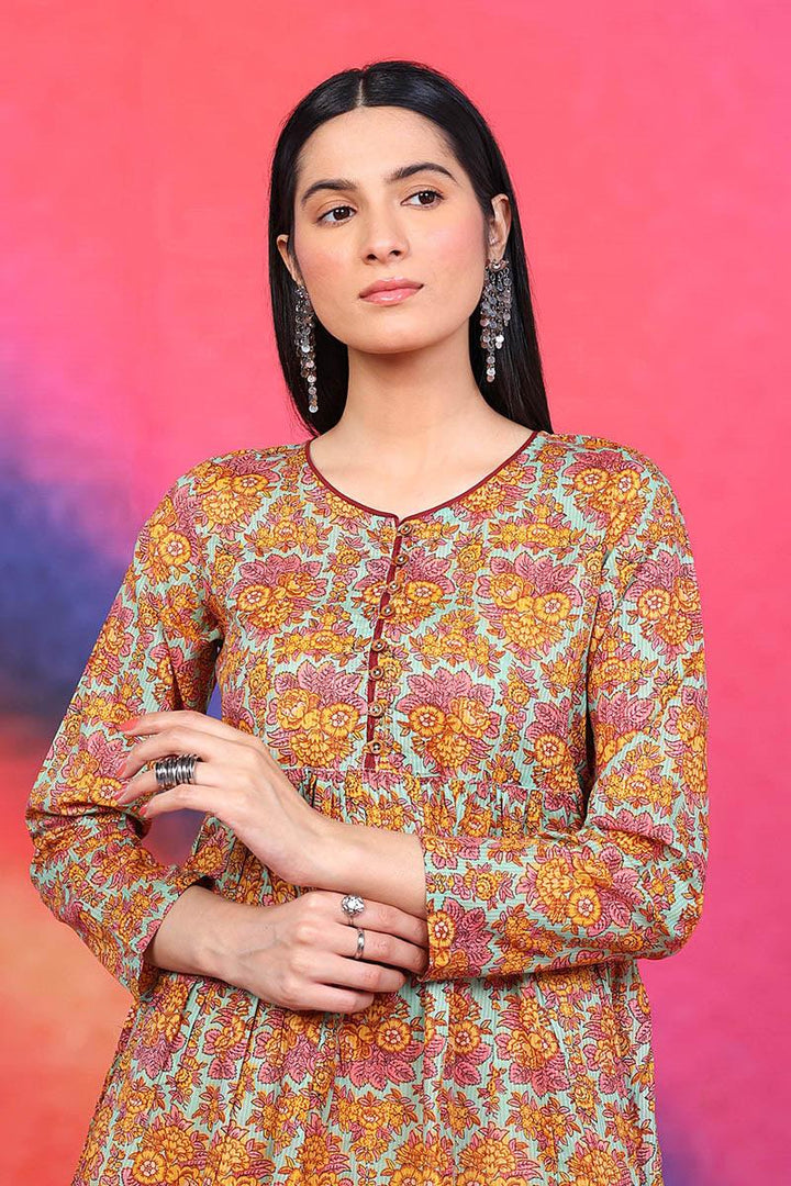 Generation - Rumal Peplum - Sea Green - Lawn - 1 Piece