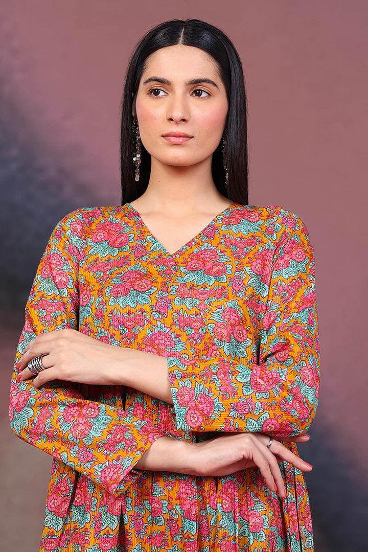 Generation - Summer Dress - Orange - Lawn - 1 Piece