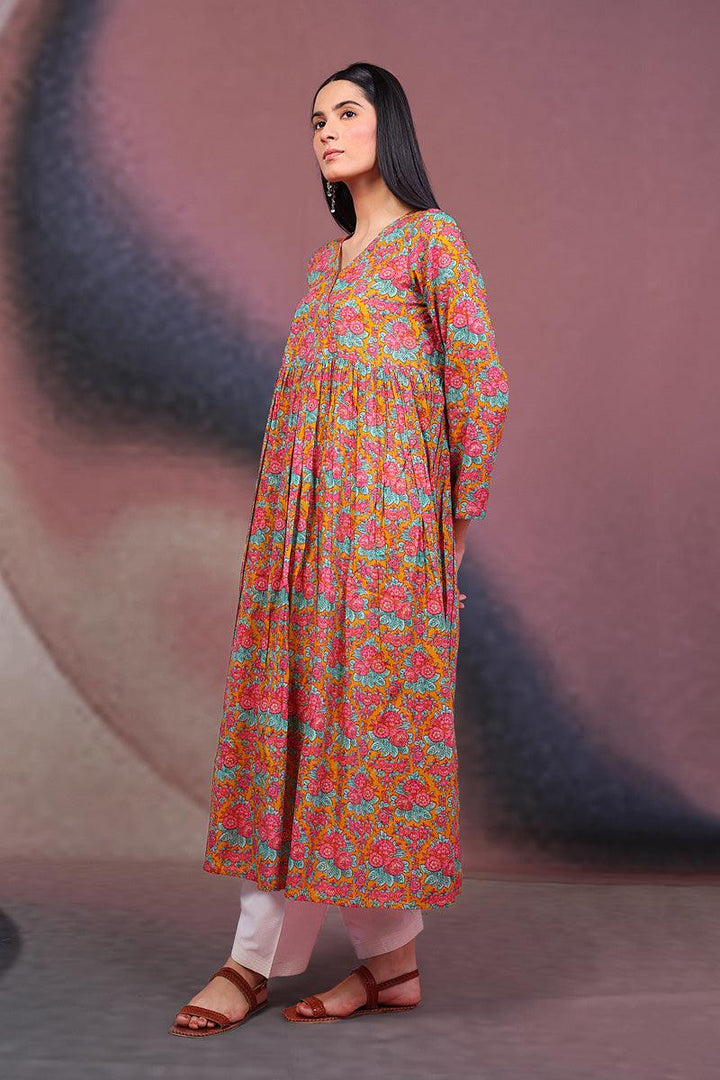 Generation - Summer Dress - Orange - Lawn - 1 Piece
