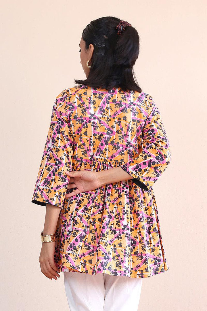 Generation - Floret Peplum - Black - Lawn - 1 Piece