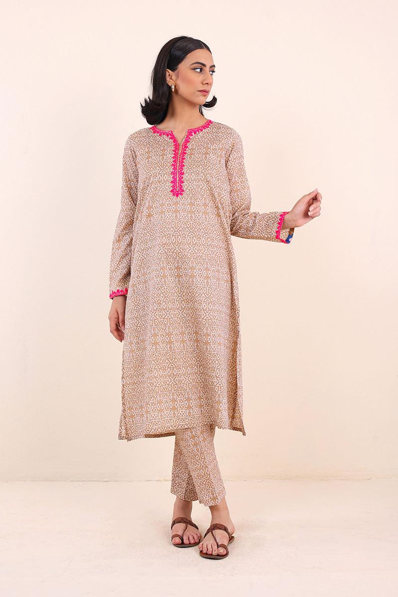 Generation - Jamdani Set - Beige - Lawn - 2 Piece